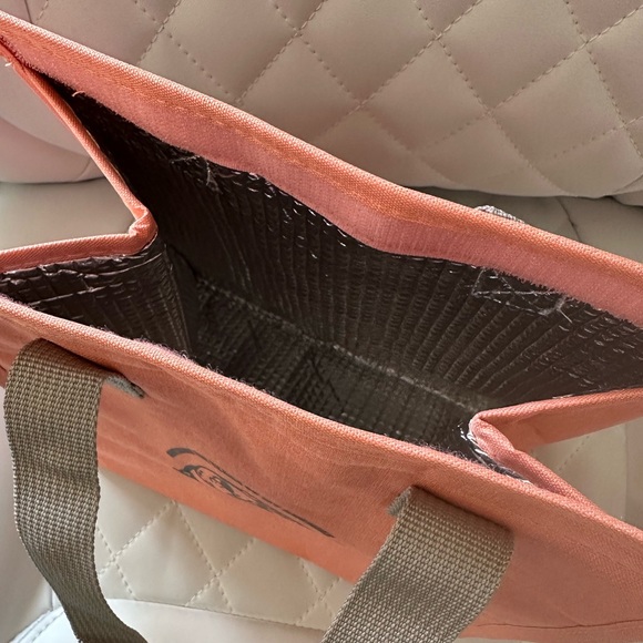 Tears of my enemies lunch bag, insulated, salmon & gray, knife wielding taco 🌮 - Picture 4 of 5